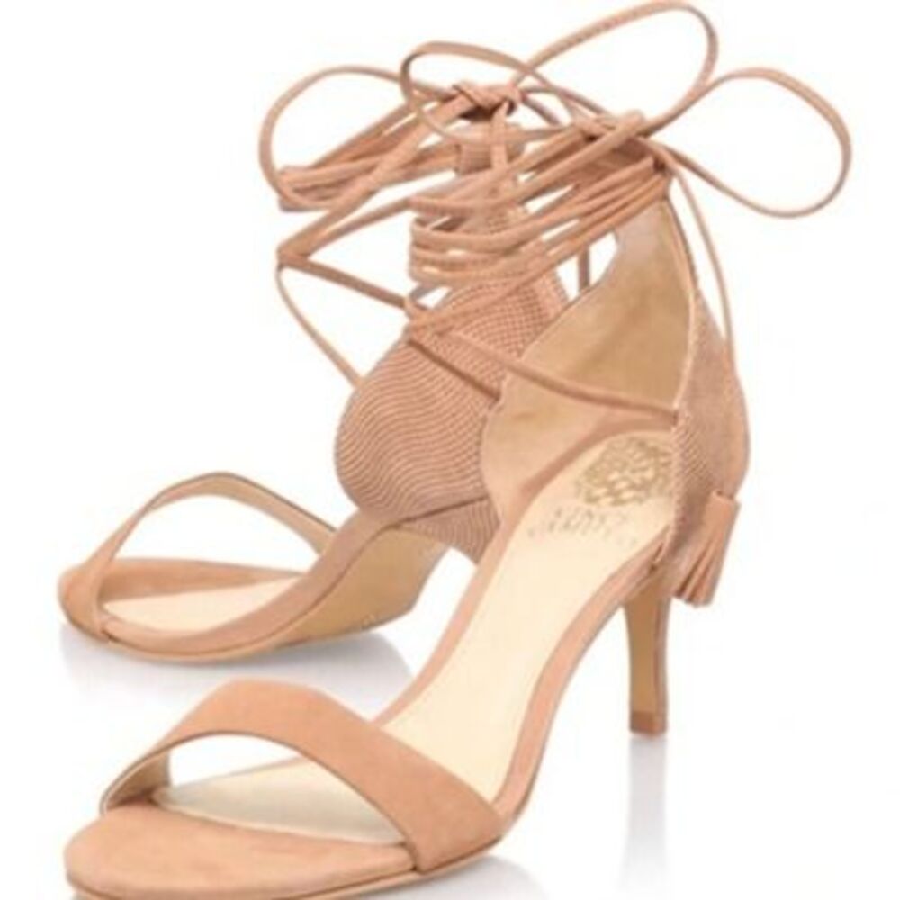 New Vince Camuto Kathin Nude Lace up Heel size 7.5M